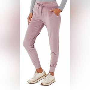 Truth by Republic Pink Velour Jogger Pants with Drawstring Waist Size Medium